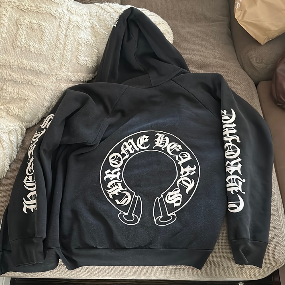 Authentic Vintage Chrome Hearts Thermal “FCK YOU” zip up hoodie